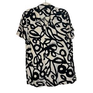 Karl Lagerfeld Abstract Button Up L